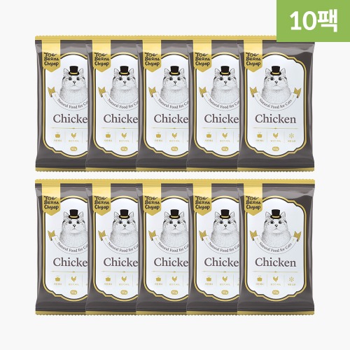 [토빈즈챱] 고양이 화식 치킨 (50g) x 10팩 수분 75% - 하이독