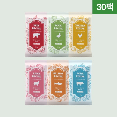 [정기배송 버라이어티] 시그니처 6종 (30팩) - 하이독