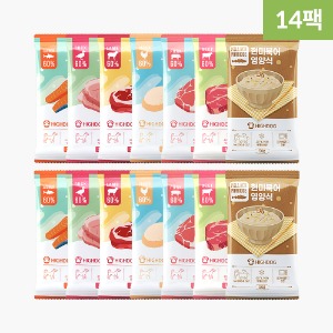 [하이독] 월간배송 주식+특식 7종 14팩 (2주 1일 1팩) - 하이독